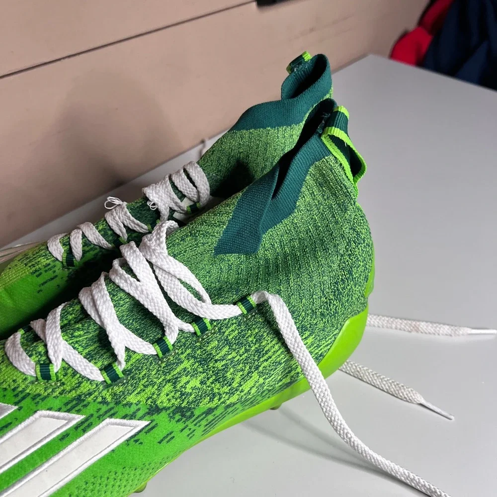 Adidas Adizero Primeknit Football Cleats Solar Green Size 12.5‎ Mens EH3420